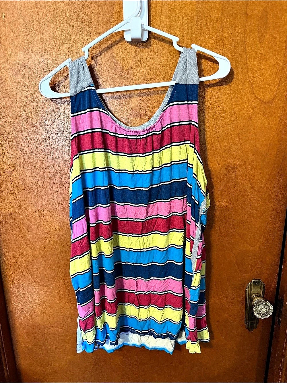 Striped Tank Top in Pink & Blue